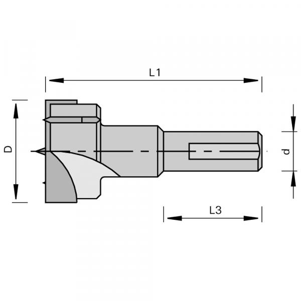 Stehle HW 2050 Zylinderkopf-Bohrer 30,0x57,5mm S=10x26mm Rechtslauf